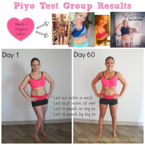 Lindsay Catarino PIYO results