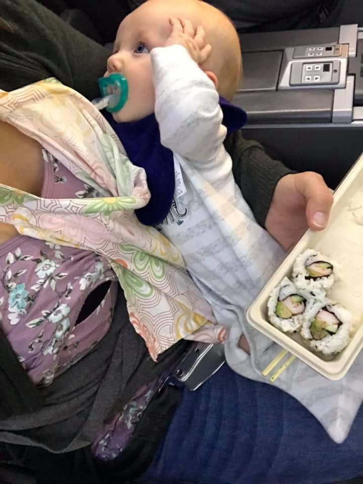 sushi on plane